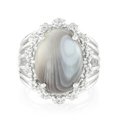 Botswana Agate Silver Ring