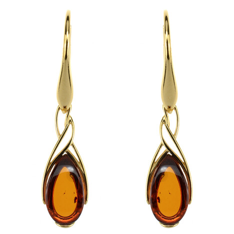 Boucles d'oreilles en argent et Ambre baltique (dagen)