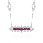 Rhodolith-Silbercollier (Dallas Prince Designs)