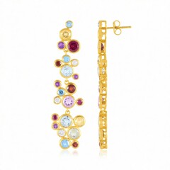 Green Amethyst Silver Earrings (de Melo Essence)