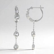 White Topaz Silver Earrings