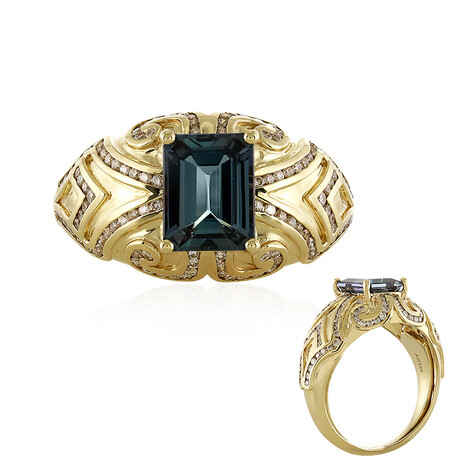 Gouden ring met een Onverhitte Tanzaniet (de Melo)