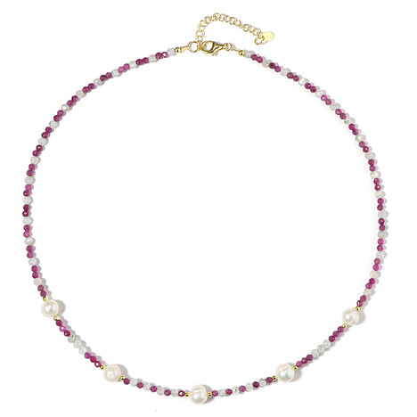 Edelstein-Silberhalskette (Riya)