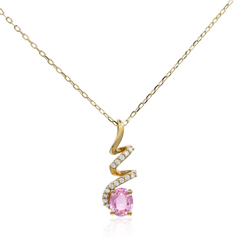 14K Pink Sapphire Gold Necklace (CIRARI)