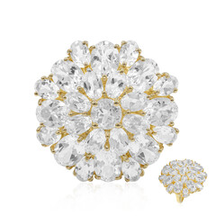 Anillo en plata con Topacio blanco