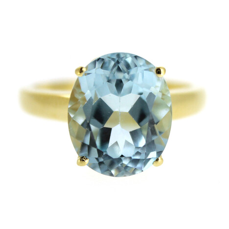 Himmelblauer Topas-Silberring