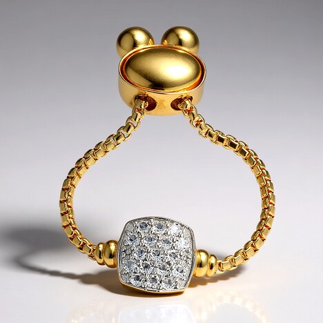 Anello in argento con Topazio Bianco (M de Luca)