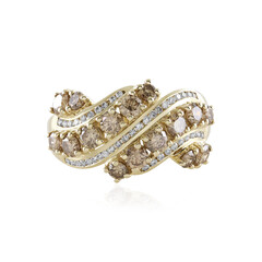 Anello in oro con Diamante Champagne I2 (de Melo)