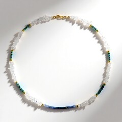 Collana in argento con Quarzo Bianco