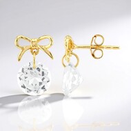 Boucles d'oreilles en argent et Topaze blanche