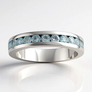 Bague en argent et Topaze bleu ciel
