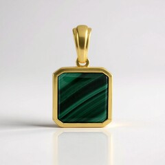 Ciondolo in argento con Malachite (Adela Silber)