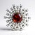 Ciondolo in argento con Occhio di Tigre Rosso