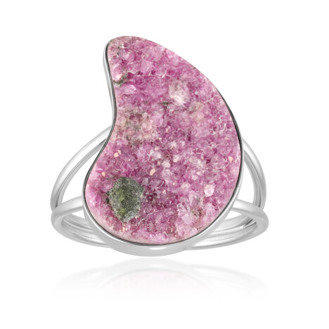 Anillo en plata con Calcita cobalto (Bali Barong)