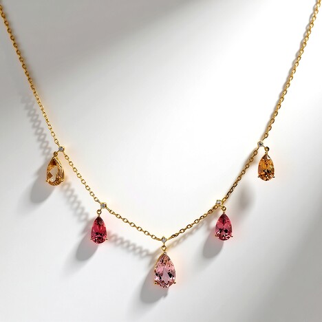 Collana in oro con Tormalina Neon del Congo (CIRARI)