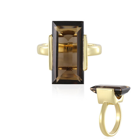 Rauchquarz-Silberring