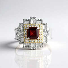 Anello in argento con Granato d’India (Dallas Prince Designs)
