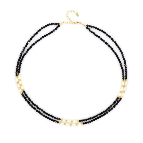Collar en plata con Espinela negra
