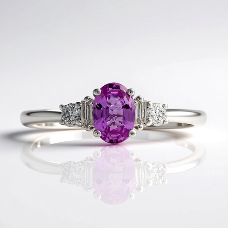Anello in oro con Zaffiro Rosa (CIRARI)