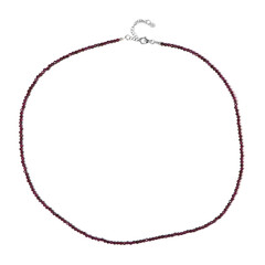 Magenta Garnet Silver Necklace