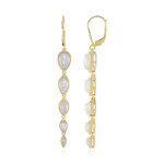 Boucles d'oreilles en argent et Pierre de lune bleue (KM by Juwelo)