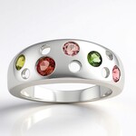 Anillo en plata con Turmalina rosa de Brasil (de Melo Essence)