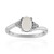 Weißer Opal-Silberring