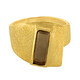 Anello placcato in oro con Quarzo Fumè (MONOSONO COLLECTION)