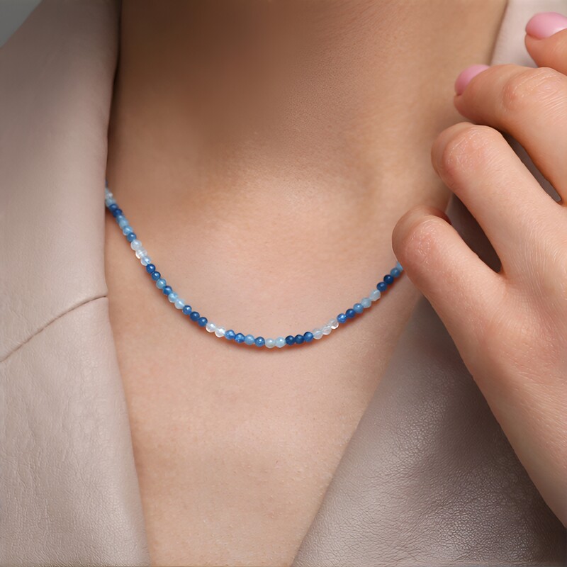 Collier en argent et Aigue-marine du Brésil