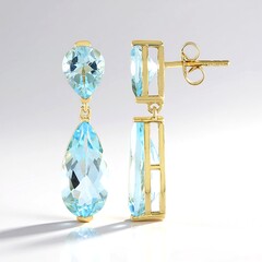 Orecchini in argento con Topazio Blu Cielo