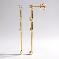 Gouden oorbellen met SI1 (H) Diamanten (CIRARI)