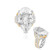 Bague en argent et Quartz blanc (Gems en Vogue)