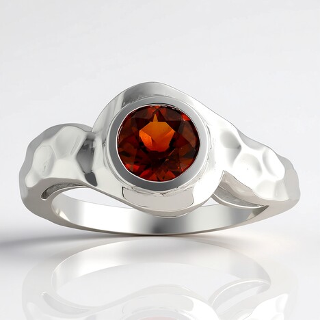 Anello in argento con Citrino Madeira (Pallanova)