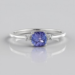 Anello in argento con Tanzanite (Adela Silber)