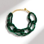Bracelet en argent et Malachite (Riya)