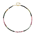 Turmalin-Silberhalskette