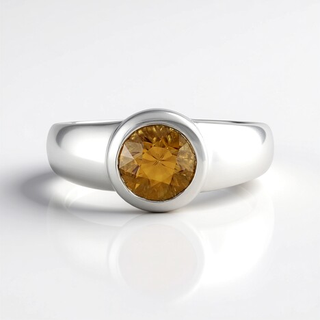 Anello in argento con Zircone Giallo