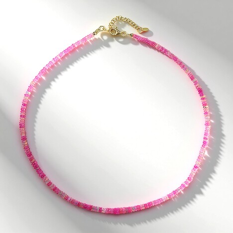 Collana in argento con Opale Rosa dell'Etiopia