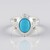 Anello in argento con Turchese Sleeping Beauty (Granulieren)