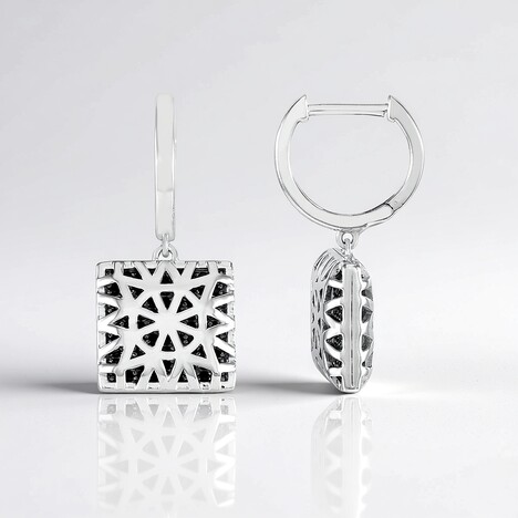 Orecchini in argento con Spinello Nero