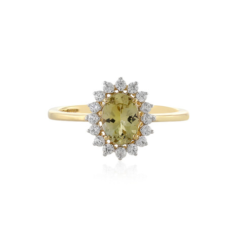 Anillo en oro con Tanzanita amarilla