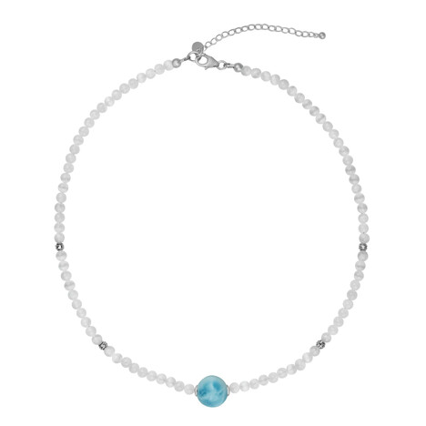 Larimar Silver Necklace