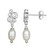 White Freshwater Pearl Silver Earrings