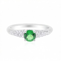 Anillo en oro con Tsavorita de Tanzania AAA (de Melo Gold)