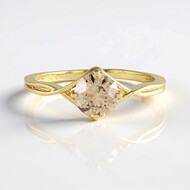 Bague en or et Diamant champagne I2