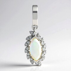 Pendentif en argent et Opale d'Australie