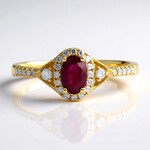 Bague en or et Rubis AAA du Mozambique (CIRARI)