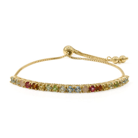 Brazalete en plata con Topacio azul suizo