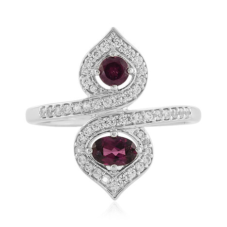 Anillo en plata con Granate de Tocantin