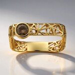 Anello in oro con Diamante Champagne I2 (Ornaments by de Melo)